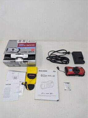 Ricoh WG-20 14MP Waterproof Shockproof Dustproof Digital Camera RED